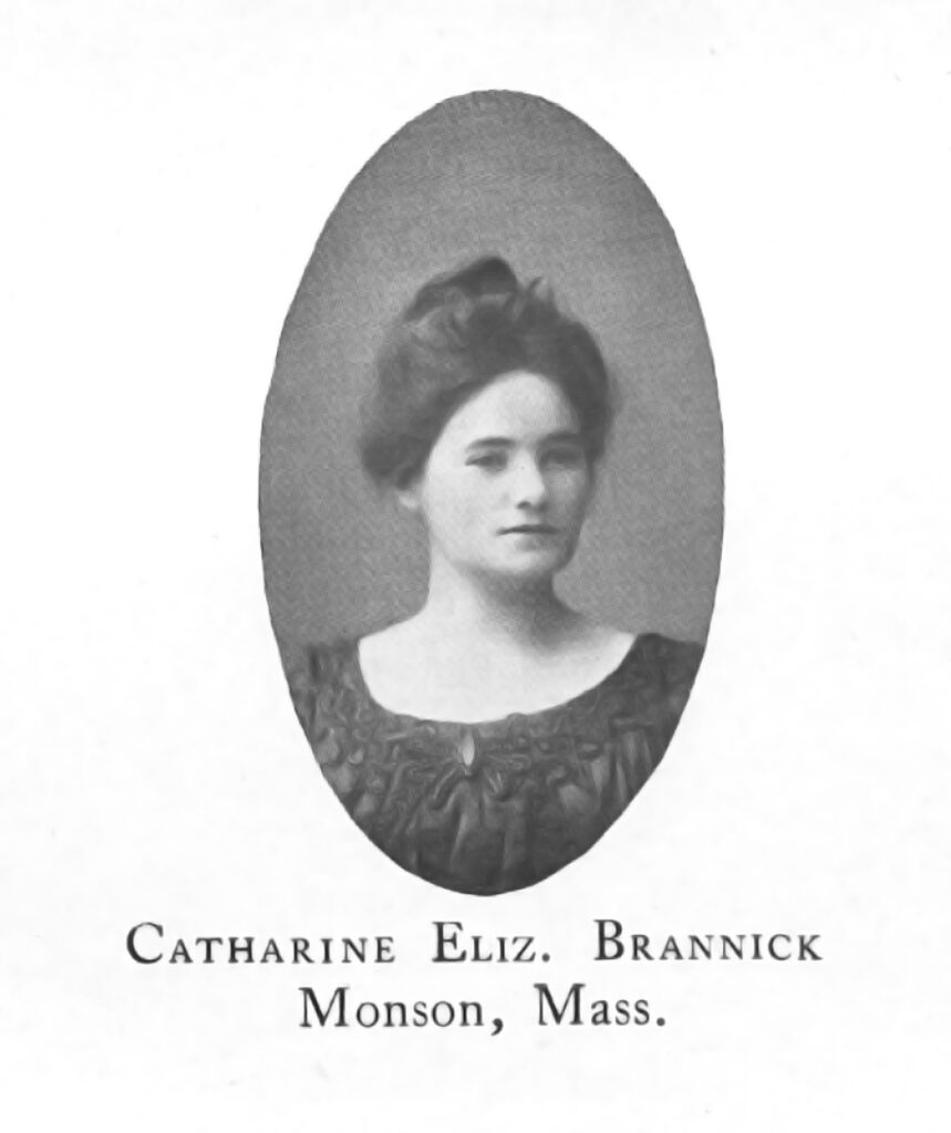 Catherine Brannick, Mass Eye and Ear’s first social worker, in her Smith College yearbook photograph, 1902. Courtesy of Smith College Special Collections.